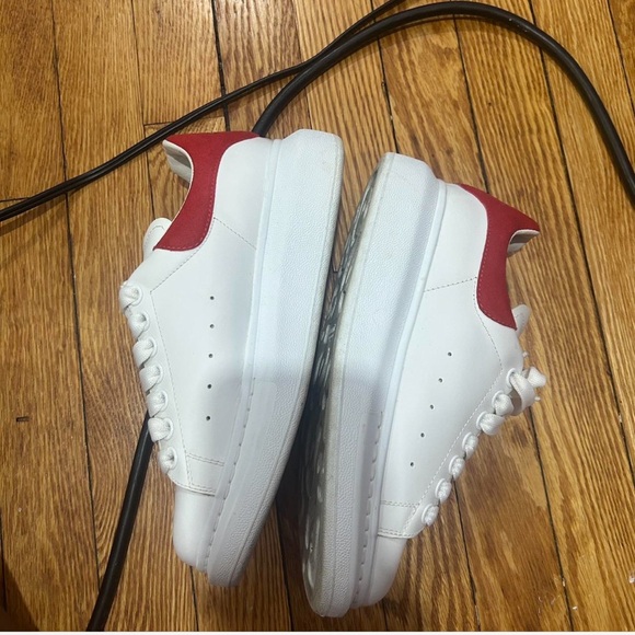 Alexander McQueen White and Red Sneakers